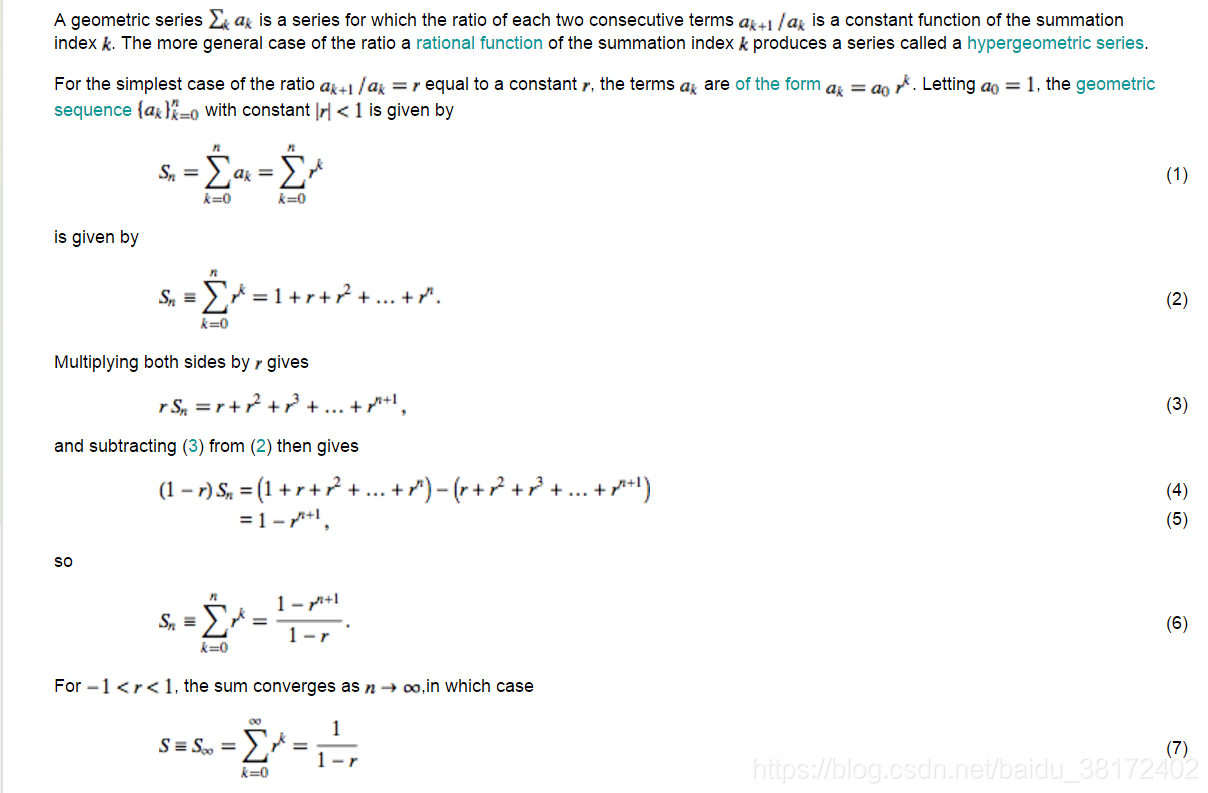 几何级数（简单示例）_几何级数例题-CSDN博客