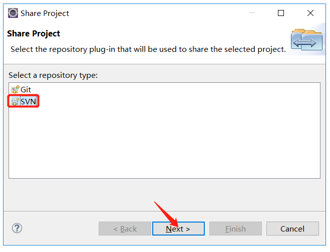 add existing project to visualsvn