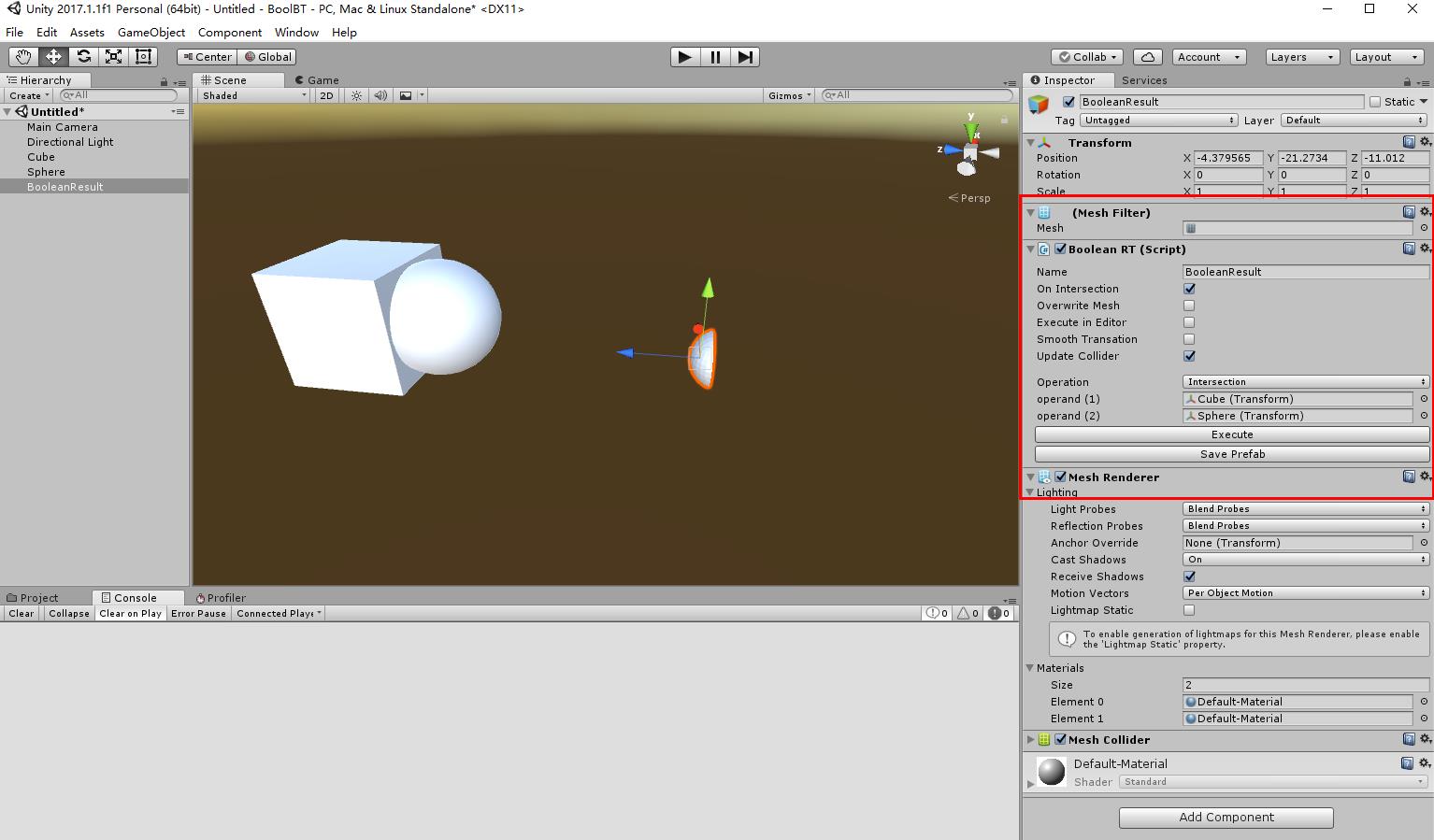 Unity 几何体布尔运算BooleanRT_unity booleanrt-CSDN博客