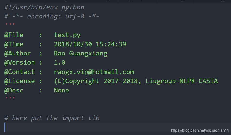 Vscode add python file header template - Programmer Sought