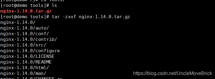 解压Nginx