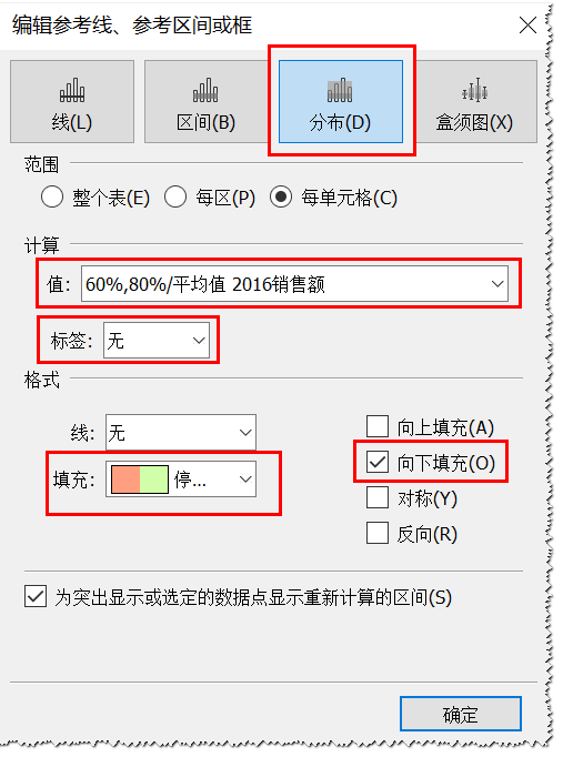 图：添加参考分布设置