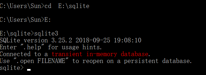 sqlite command line stuck