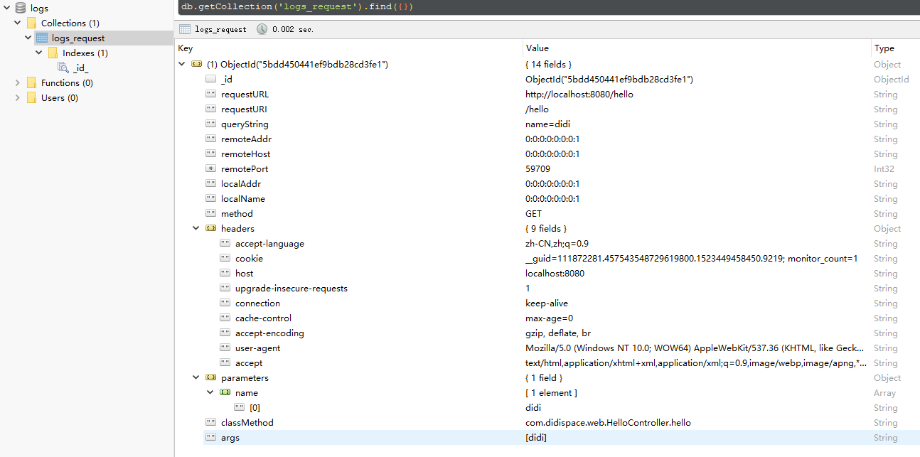 Spring Boot uses log4j to implement http request logs into mongodb ...