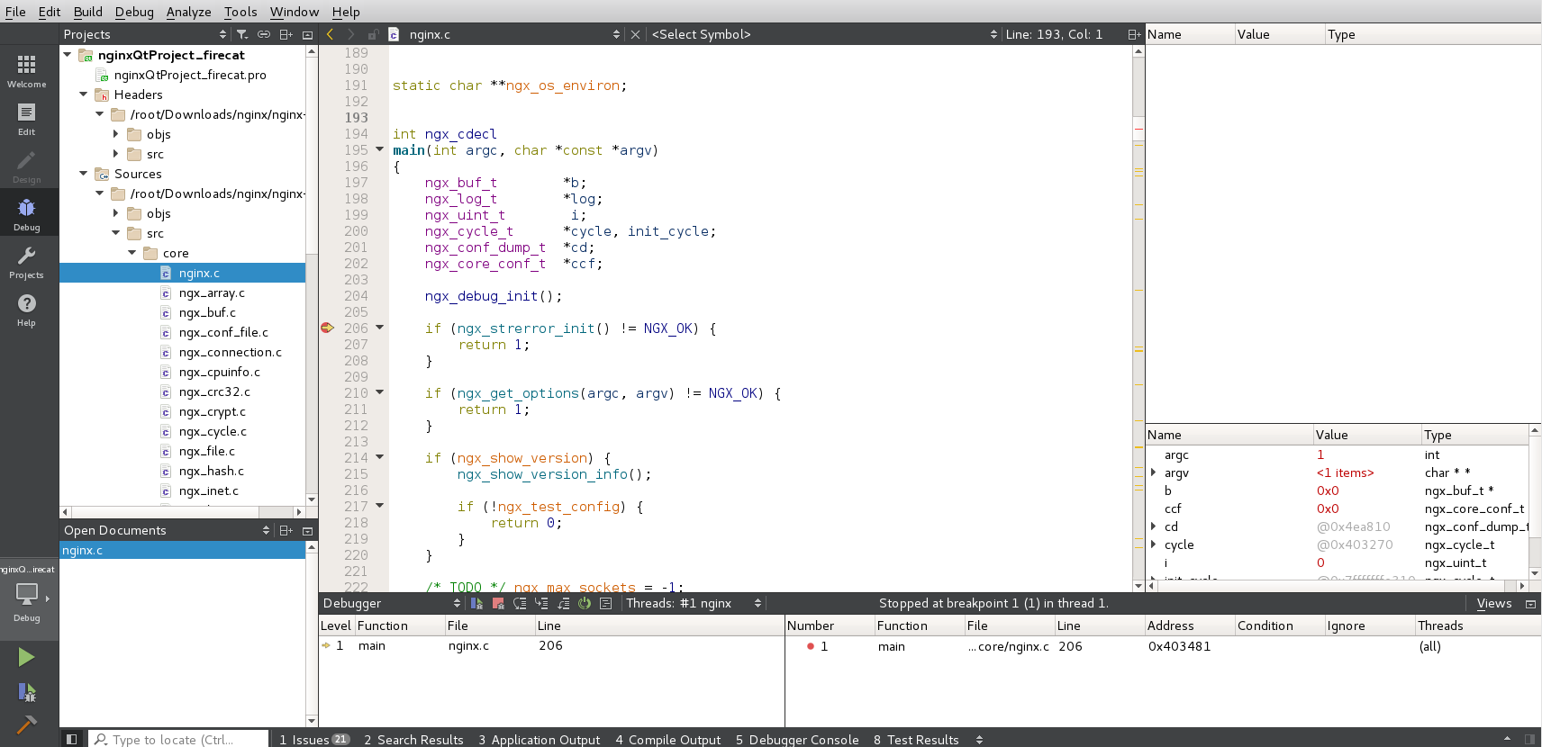 Use Qt Creator as a Linux IDE to implement Nginx source code ...