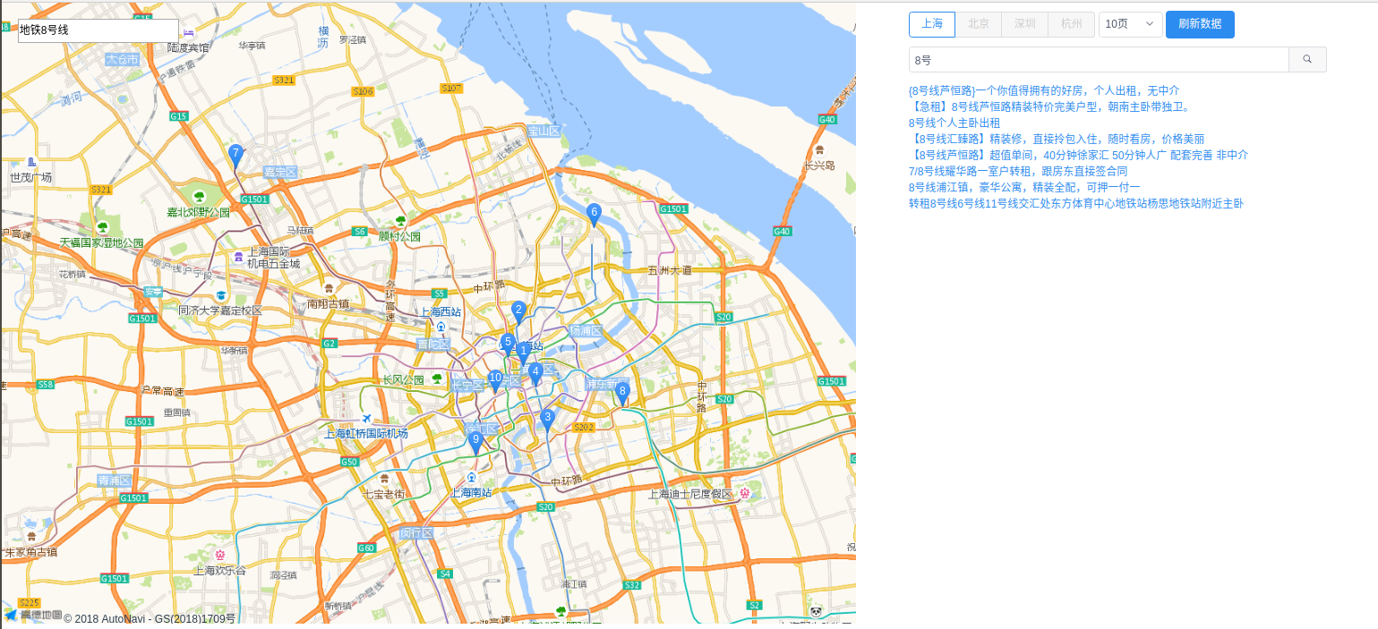 基于djang、vue、scrapy-redis、高德地图的豆瓣租房租房信息爬取、存储、可视化综合项目