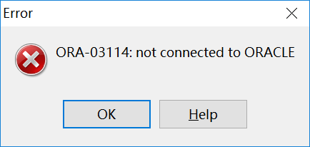Ora 03114 нет связи с oracle