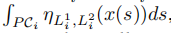 R p ciηL1 i，L2 i(x(S)ds。