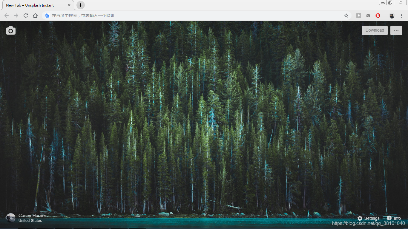 Chrome 插件篇 Unsplash插件 浏览器背景桌面设置 漂亮的背景桌面插件 时时更新 小蓝枣的博客 Csdn博客