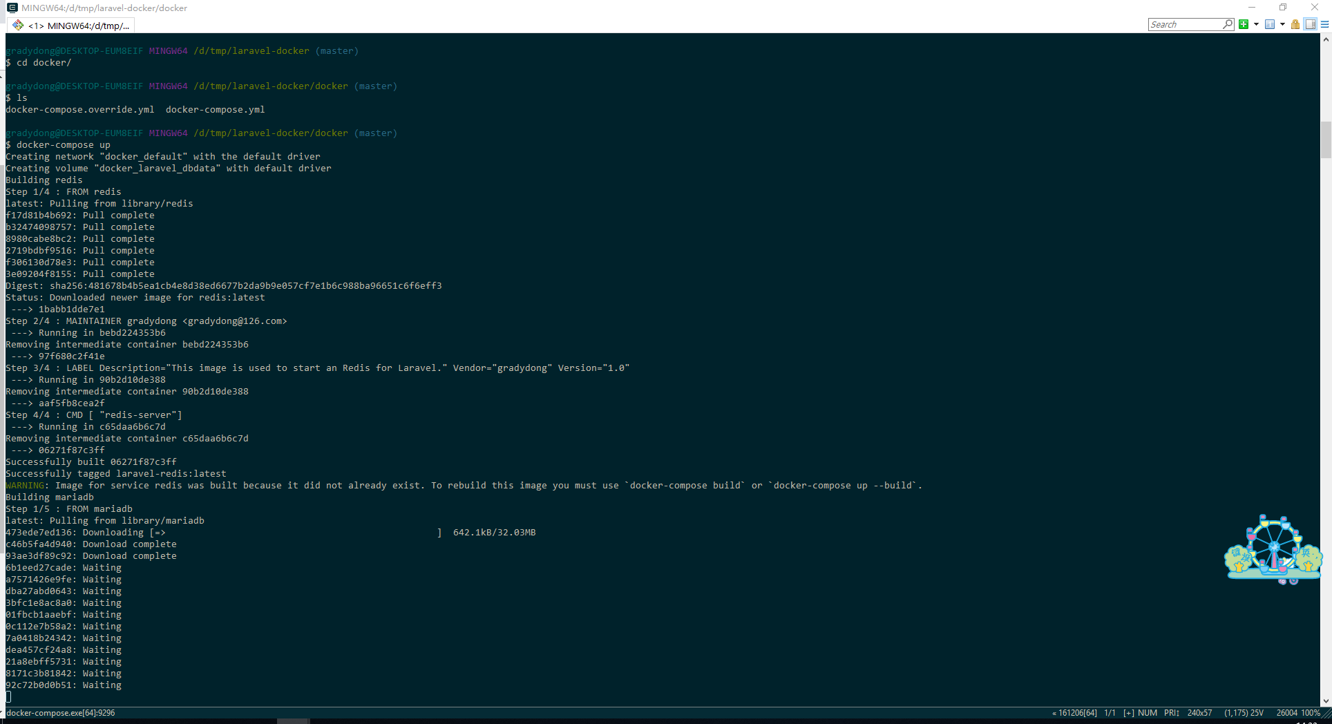 用docker 搭建php框架laravel开发环境 黑色的夜 程序员宝宝 程序员宝宝