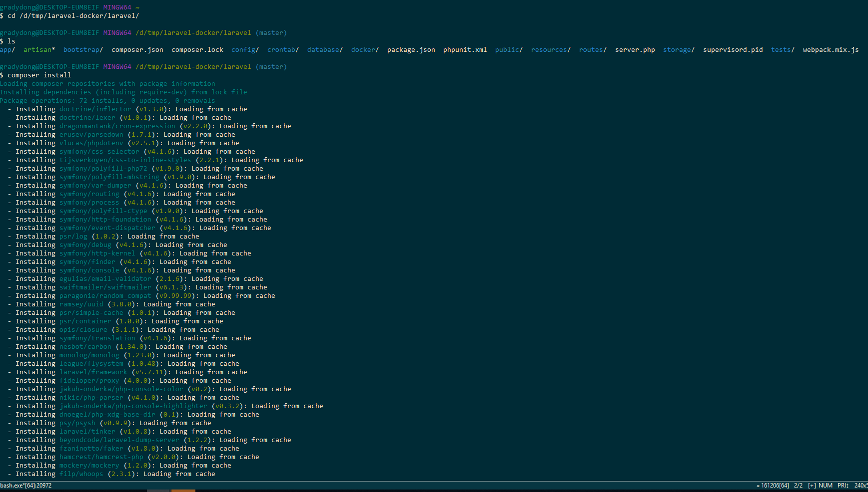 用docker 搭建php框架laravel开发环境 黑色的夜 程序员宝宝 程序员宝宝