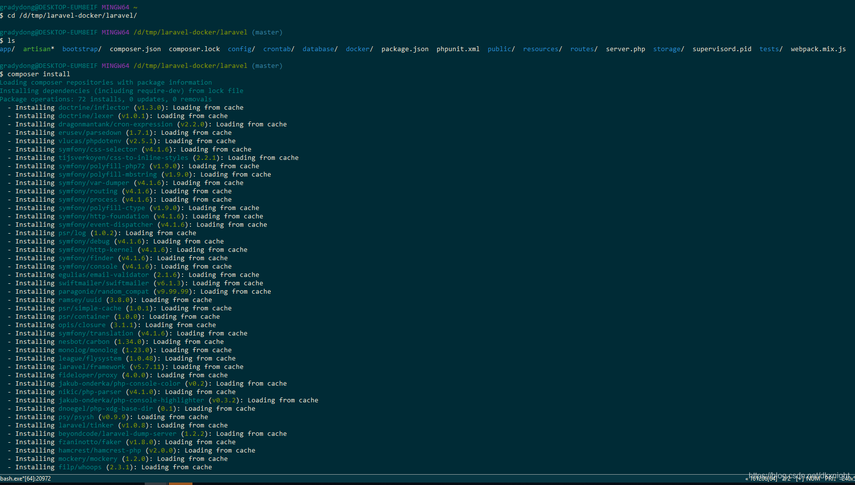用docker 搭建php框架laravel开发环境 黑色的夜 程序员宝宝 程序员宝宝