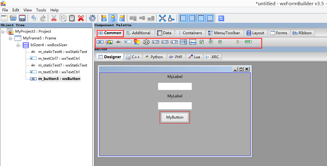 Python界面生成器wxFormBuilder简单使用入门教程_TanH.blog的博客-CSDN博客_wxformbuilder的详细教程
