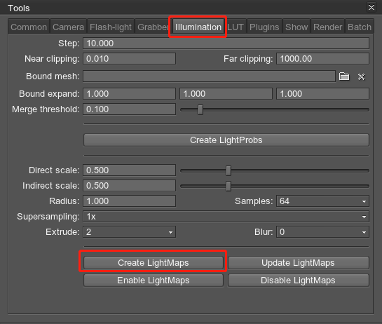 unigine中如何制作lightmap和使用lightmap