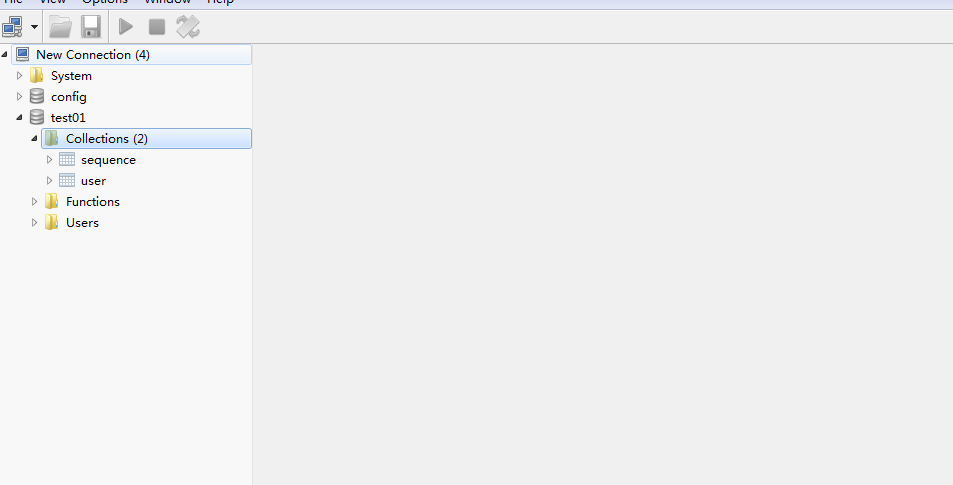 新建一个test01数据库 sequence是id序列表,user是我练习操作的test表