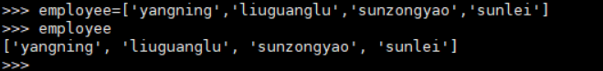employee是一個list，其中的元素就是[]裡面的內容在這裡插入圖片描述