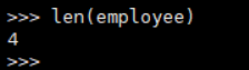len()函式檢視employee列表的元素個數在這裡插入圖片描述