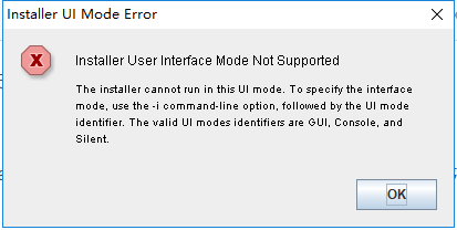 lakeshore installer user interface mode not supported