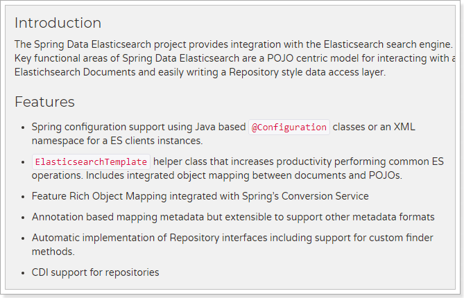 spring data elasticsearch properties