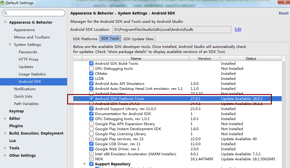 compileSdkVersion、buildToolsVersion、targetSdkVersion 、Failed to resolve