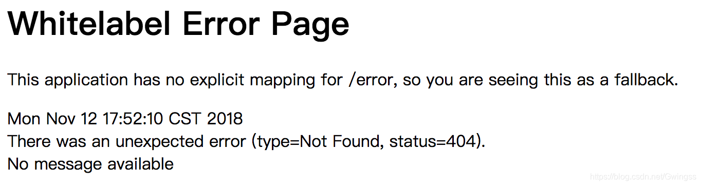 White.source Error Code 初学者学习Springboot报错: Whitelabel Error Page解决方法_springboot whitepage-CSDN博客