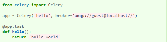 使用celery的最简单的程序