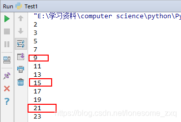 语句为it = filter(lambda x : x % n >0, it)的执行结果