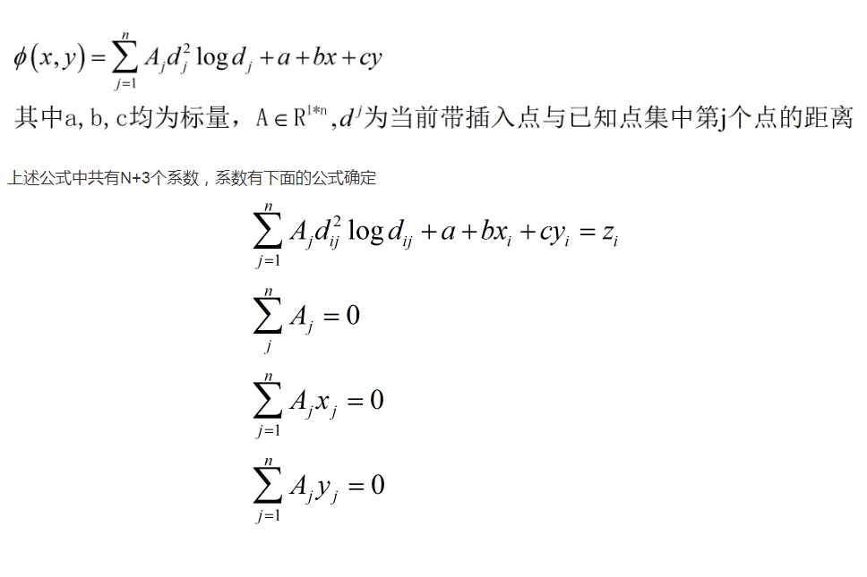 径向基 薄板样条插值数学公式 原理 以及代码实现基本过程 Laugustusj的博客 程序员宅基地 程序员宅基地