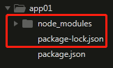 工程資料夾下面出現node_modules資料夾以及package-lock.json檔案