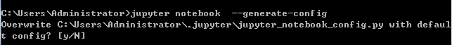 jupyter notebook  --generate-config