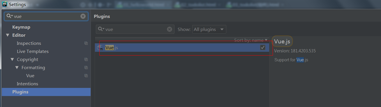 webstorm vue plugin