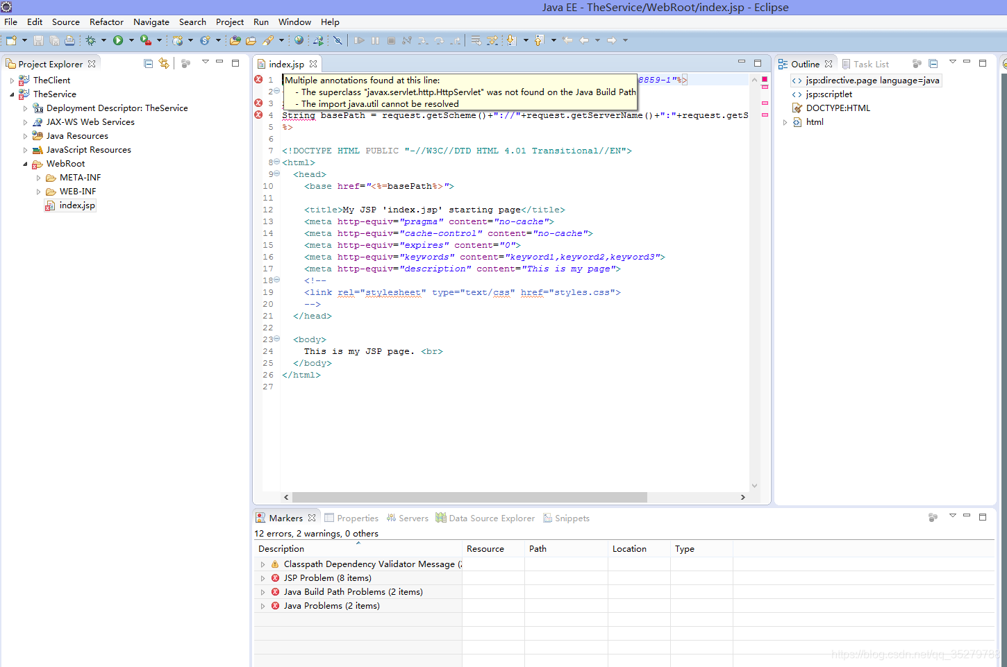 Multiple annotations found at this line: - The superclass