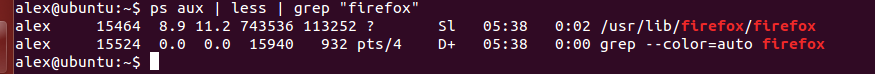 linux查找firefox进程