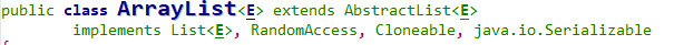 ArrayList的继承关系