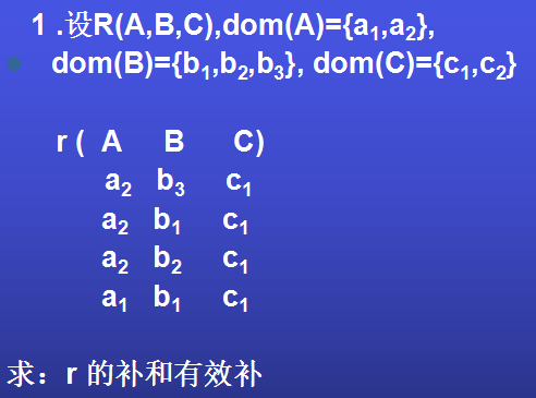 数据库基础1关系的布尔运算数据集的并交差补和有效补运算