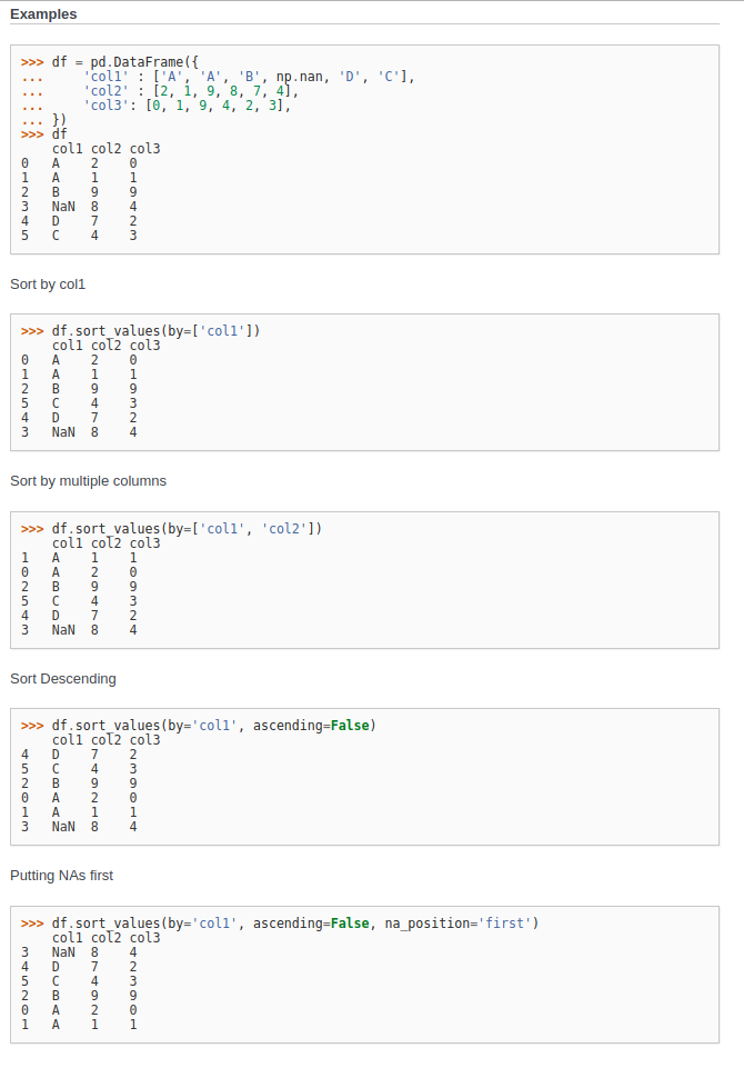 sort-values