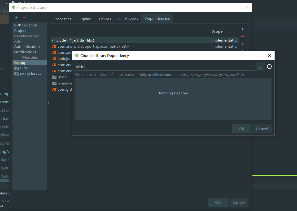 解决 Choose library dependency（选择库的依赖关系）搜索不出来_choose library to add ...