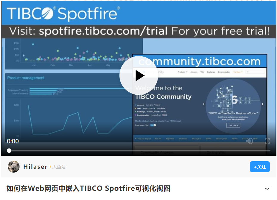 TIBCO Spotfire使用技巧：如何在Web网页中嵌入TIBCO Spotfire可视化视图