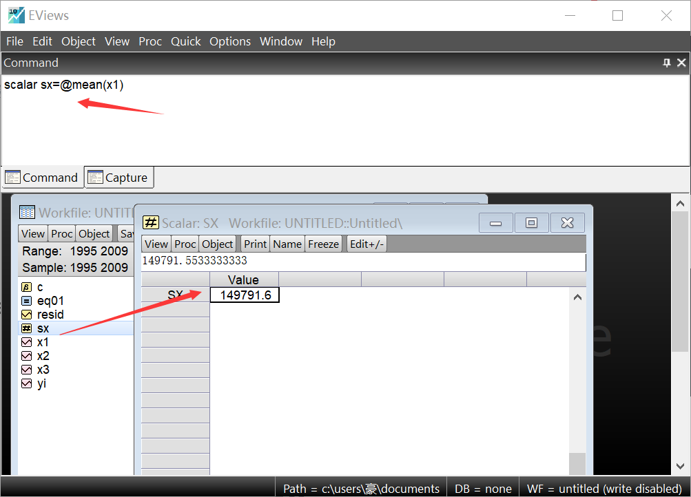 eviews 计量经济学笔记(自用)