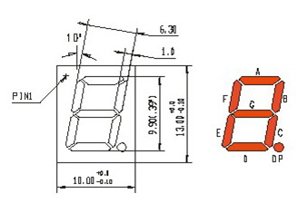图1-2-3 数码管外形图
