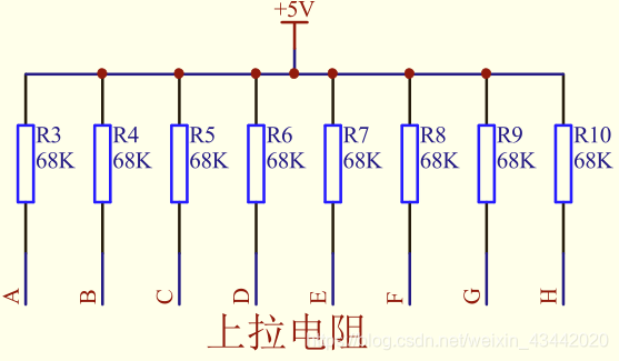 圖1-2-5 數碼管顯示電路