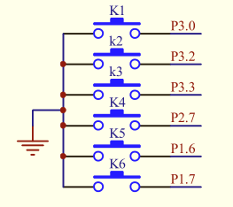 圖1-2-7 按鍵電路