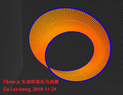 three.js实现的莫比乌丝圈