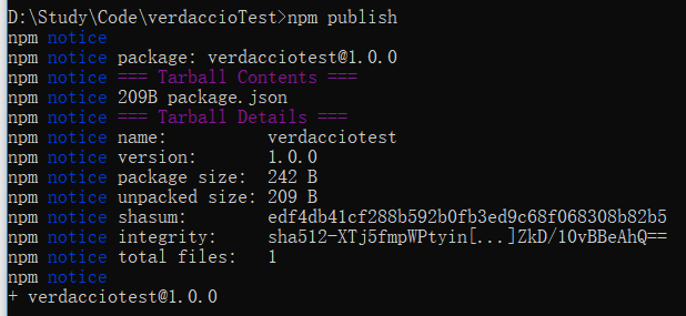 npm publish