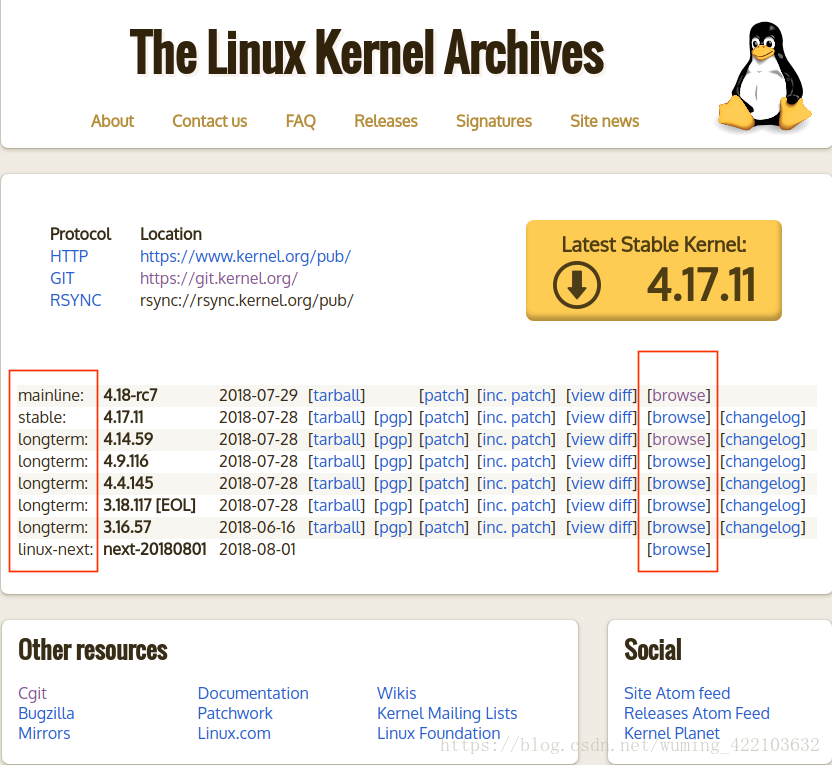 linux kernel git repo