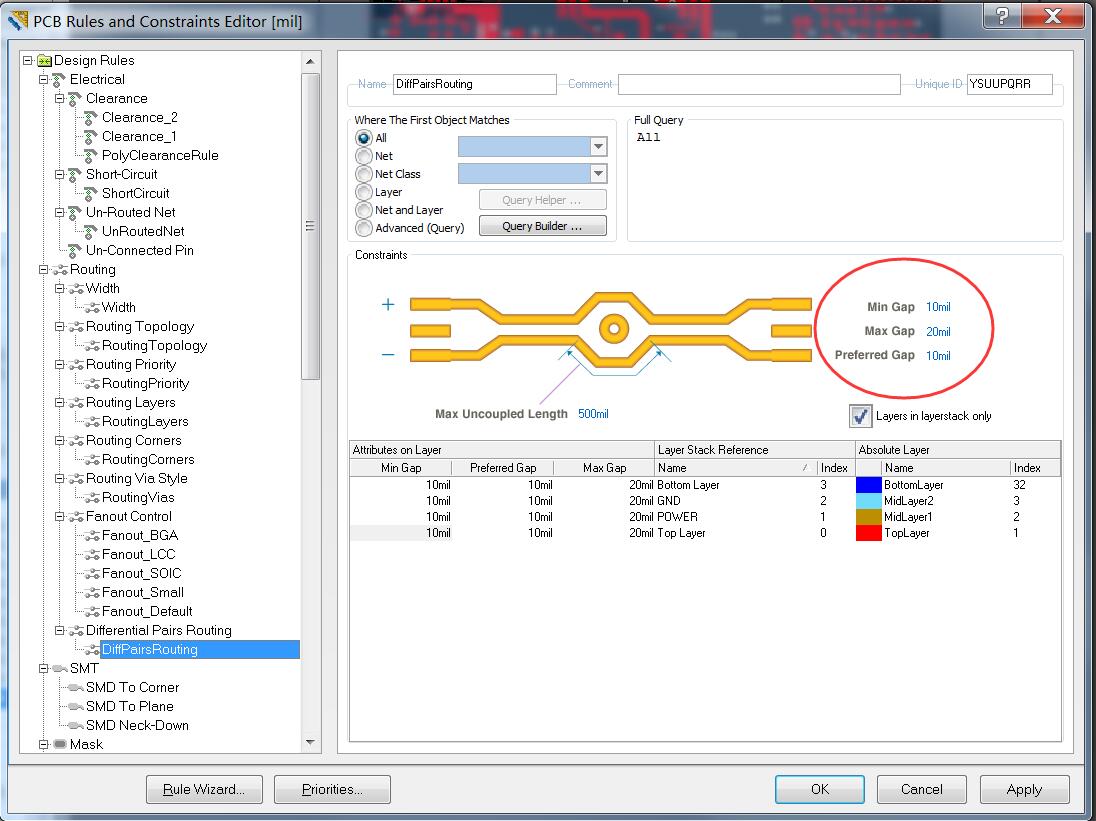 Altium Designer 差分走线出现网格