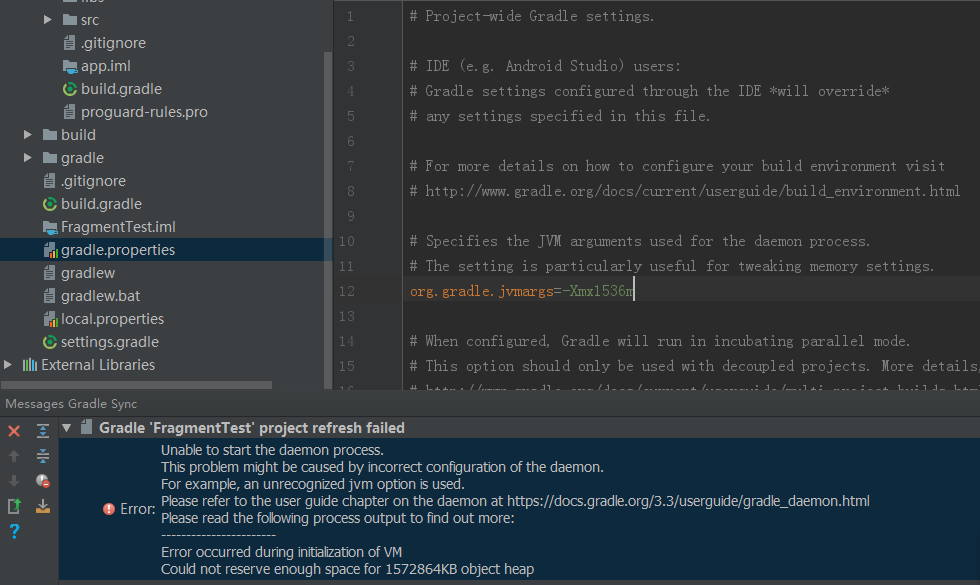 Error Occurred During Initialization Of Vm Android Studio Design Corral