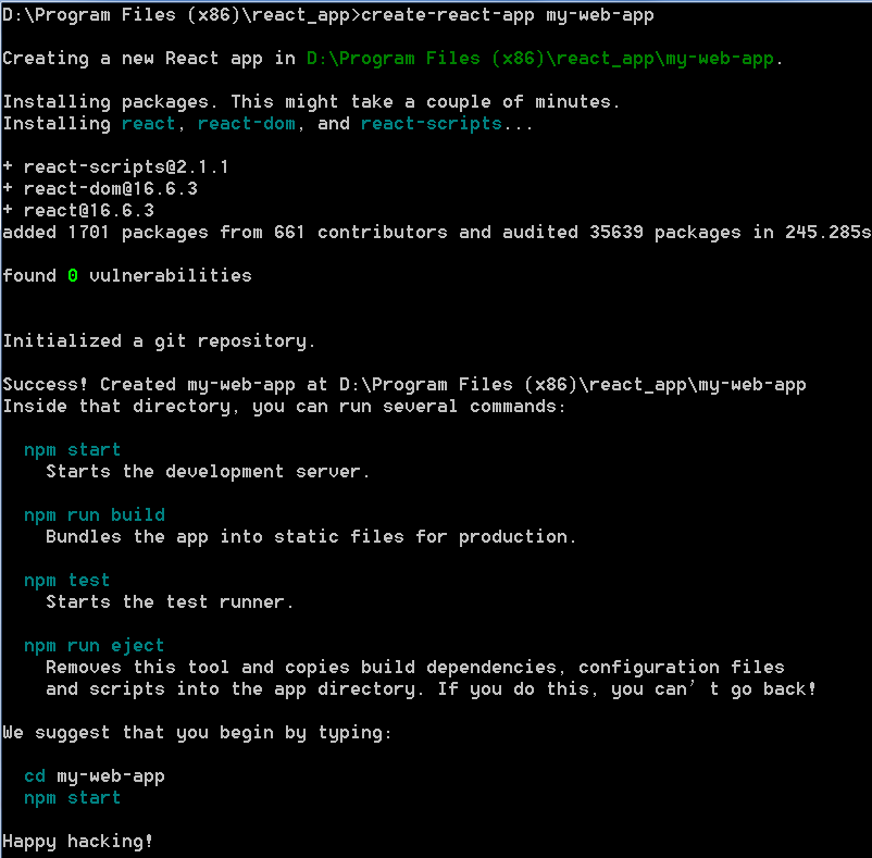 React scripts. React scripts