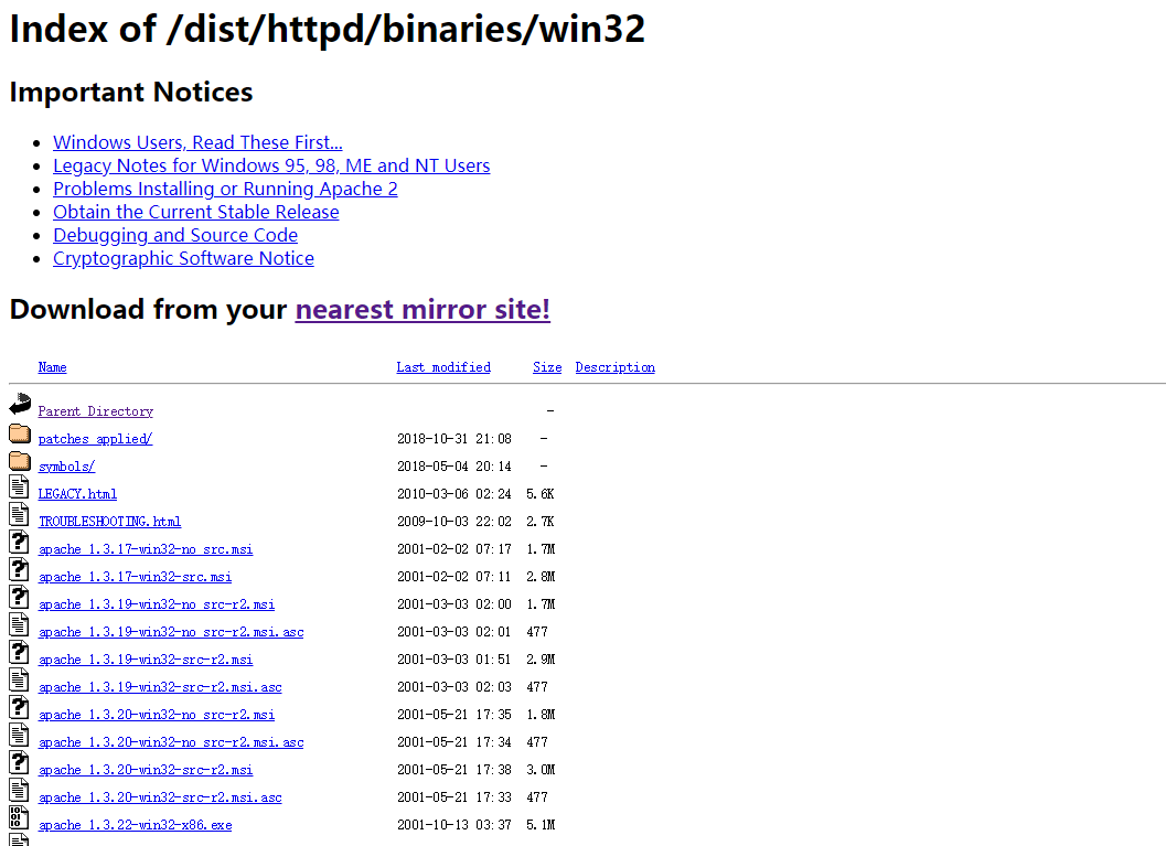 apache 各个版本下载_apache怎么下载旧版本-CSDN博客