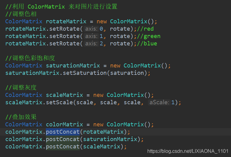 Android 颜色矩阵 滤镜 ColorMatrix (复古,蓝调,淡雅,传统,胶片,怀旧,浪漫等)你想要的滤镜_colormatrix# ...